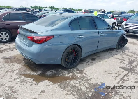 2021 Infiniti Q50 Red Sport 400 из США, поврежденный, VIN JN1FV7DP5MM850509